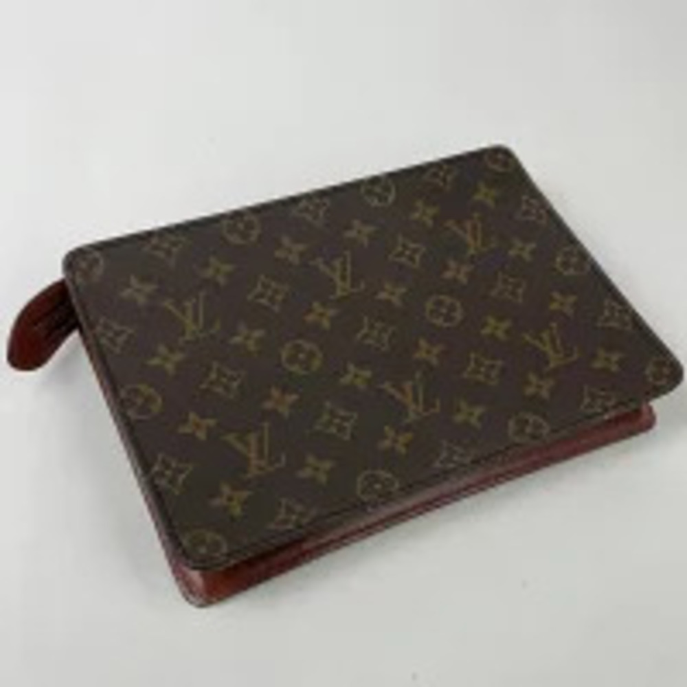 Louis Vuitton Pochette Bag Homme Shoulder Handheld Monogram Brown Clutch Brown
